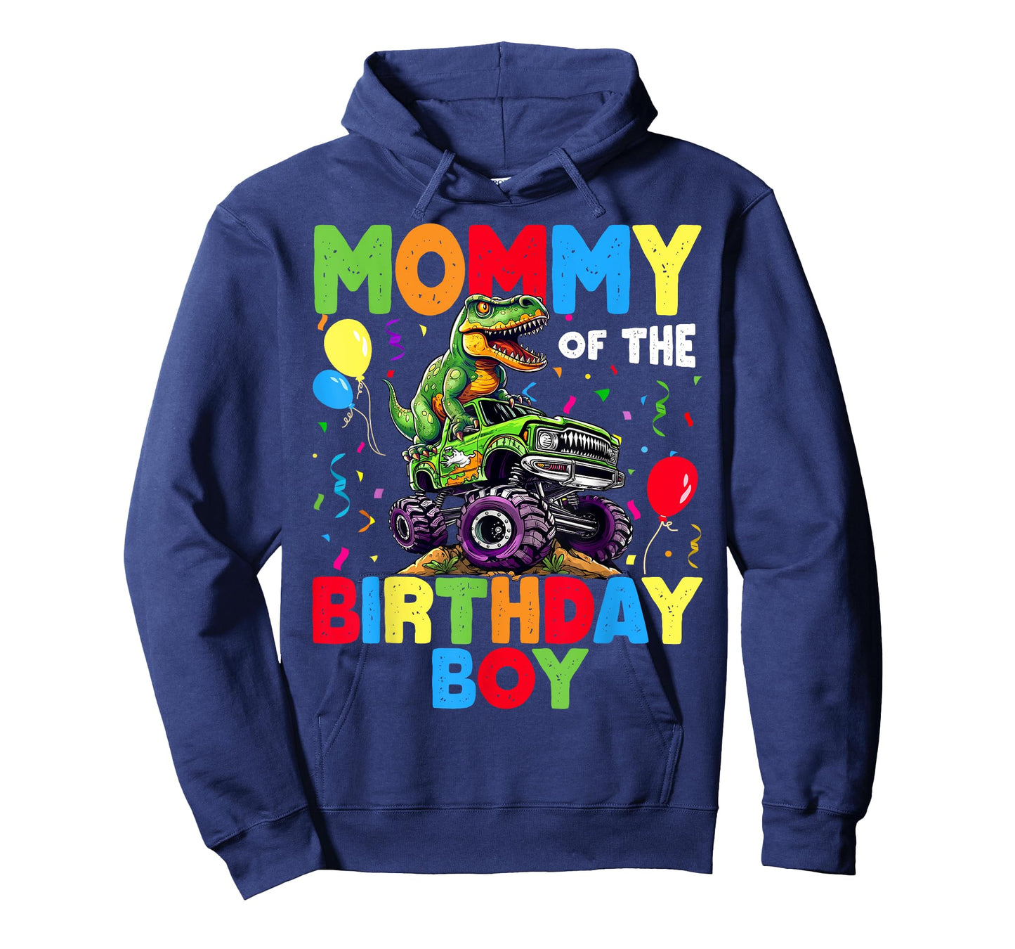Mommy Of The Birthday Boy Dinosaur T-Rex Monster Truck T-Shirt