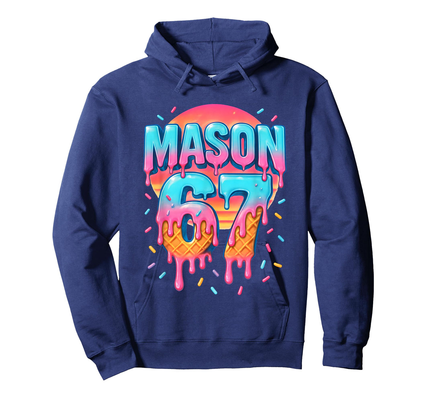 Mason 67 Costume Ice Cream Baseball Drip 6 7 Meme Six Seven T-Shirt
