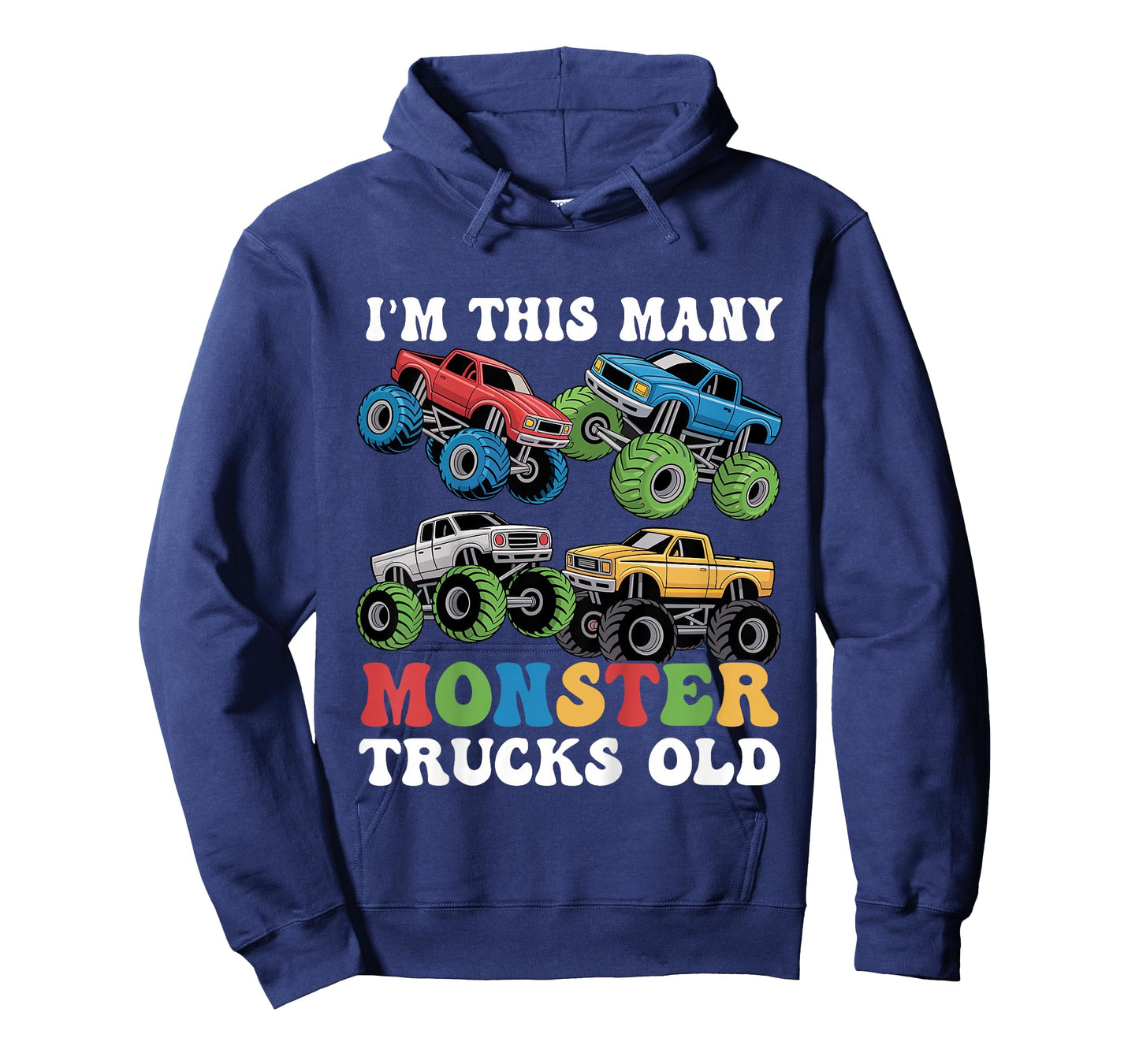 Kids I'm This Many Monster Truck Old 4th Birthday Boy for kids T-Shirt