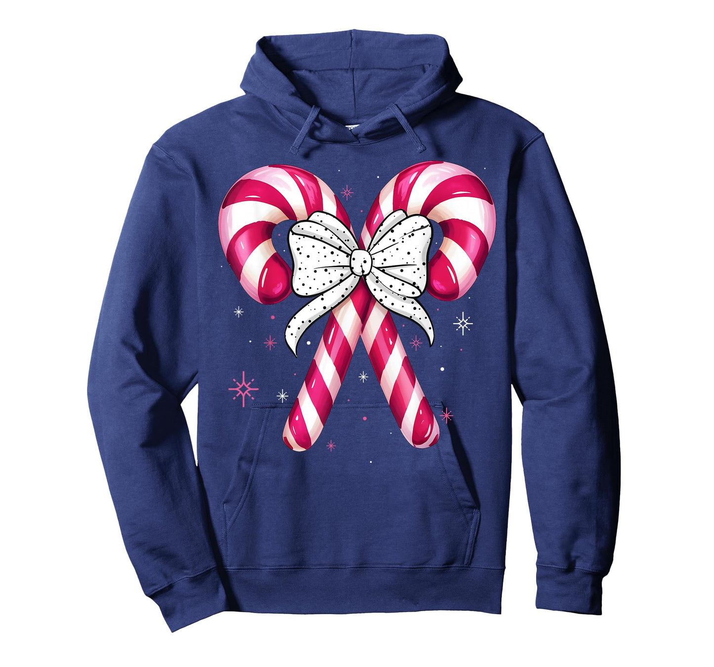 Retro Candy Cane Coquette Bow Christmas Season Girls Womens T-Shirt