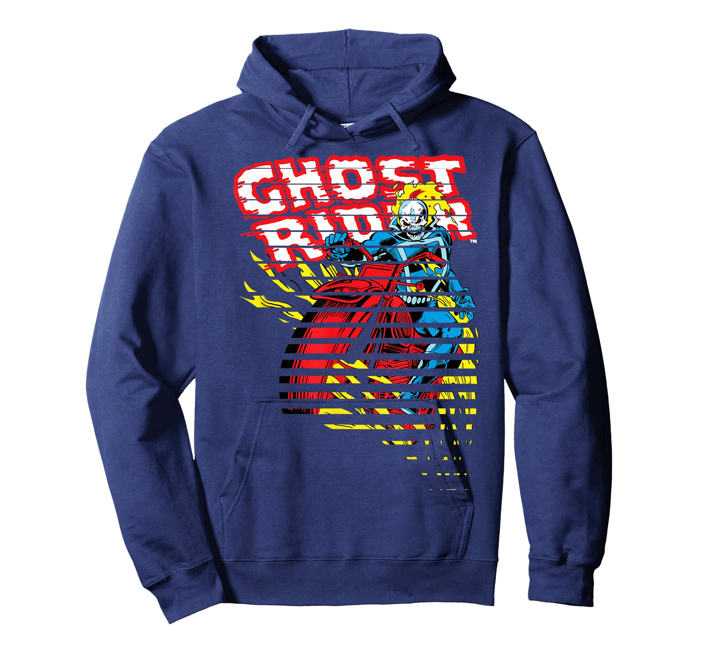 Ghost Rider Motorcyle On Fire Halftoned Split-Up T-Shirt T-Shirt