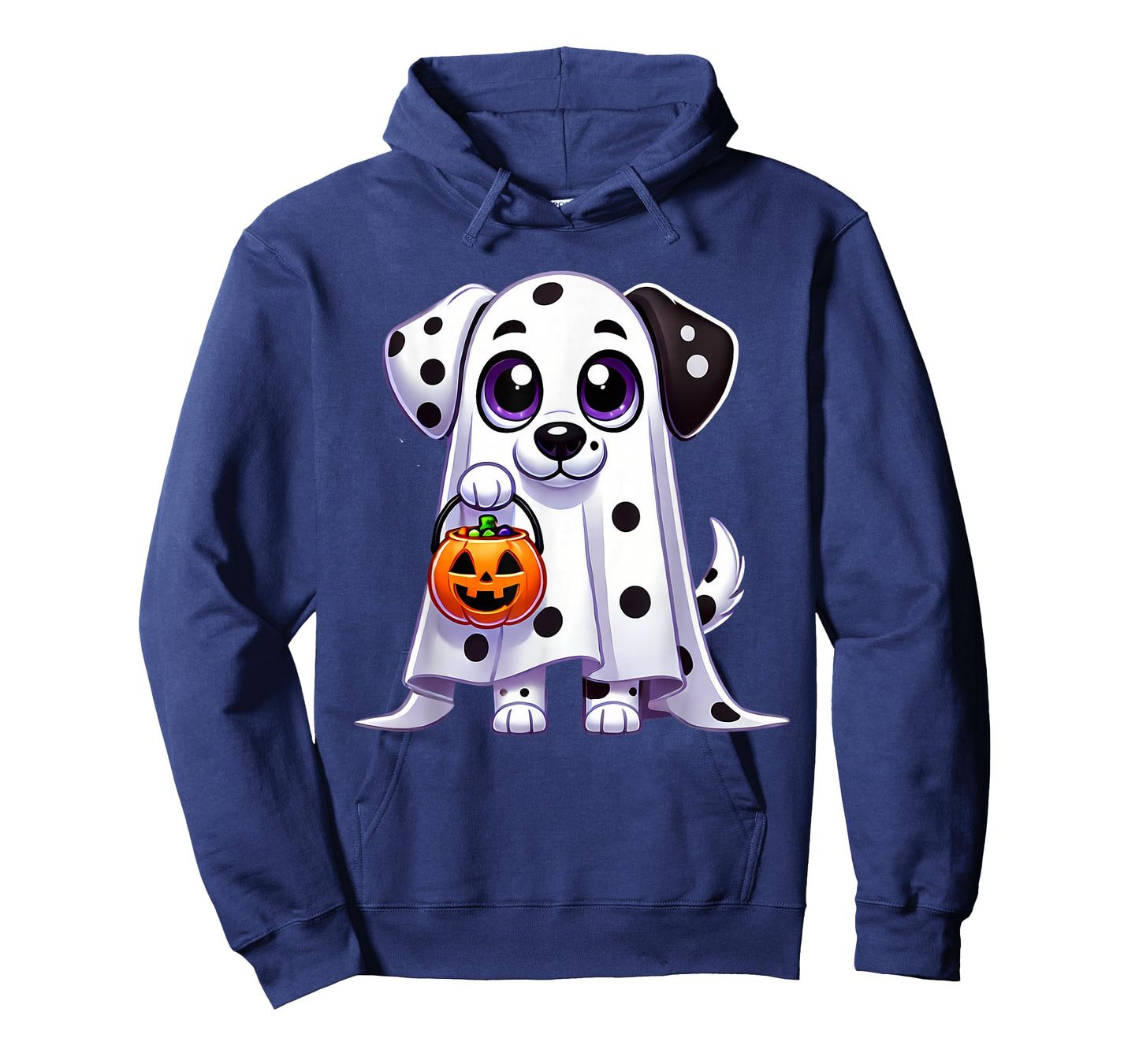Dalmatian Ghost Halloween Dog Men Women Kids T-Shirt