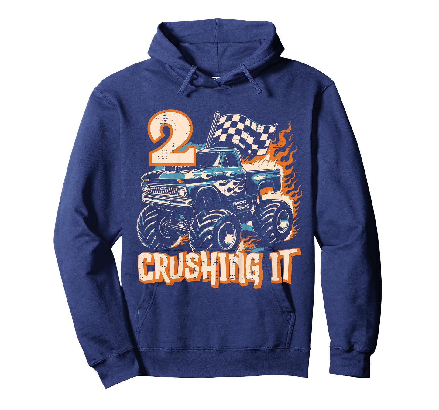 Kids 2 Crushing It Monster Truck 2nd Birthday Bday Boys Toddler T-Shirt