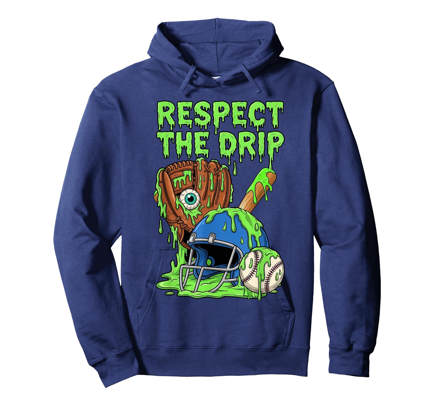 Spooky Zombie Respect The Drip Baseball Halloween T-Shirt