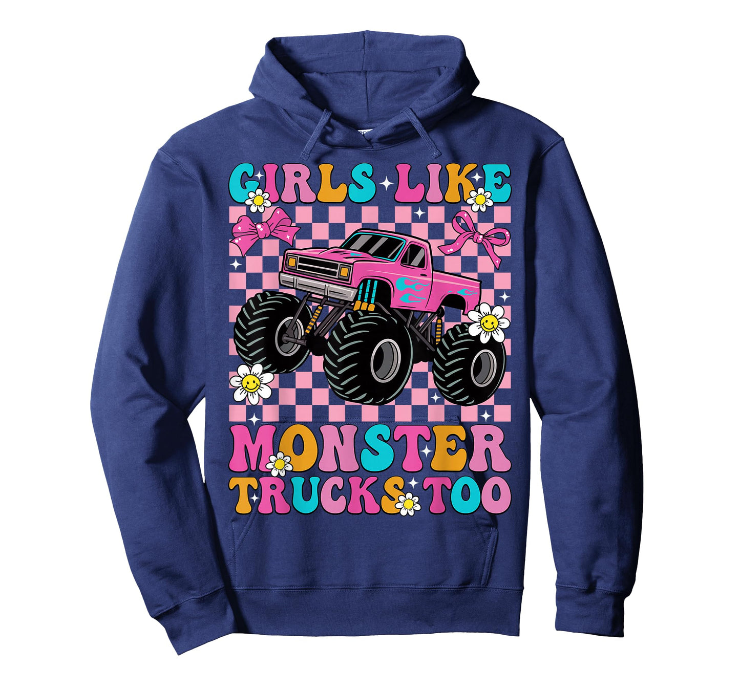 Girls Like Monster Trucks Too Groovy Monster Truck Girls T-Shirt