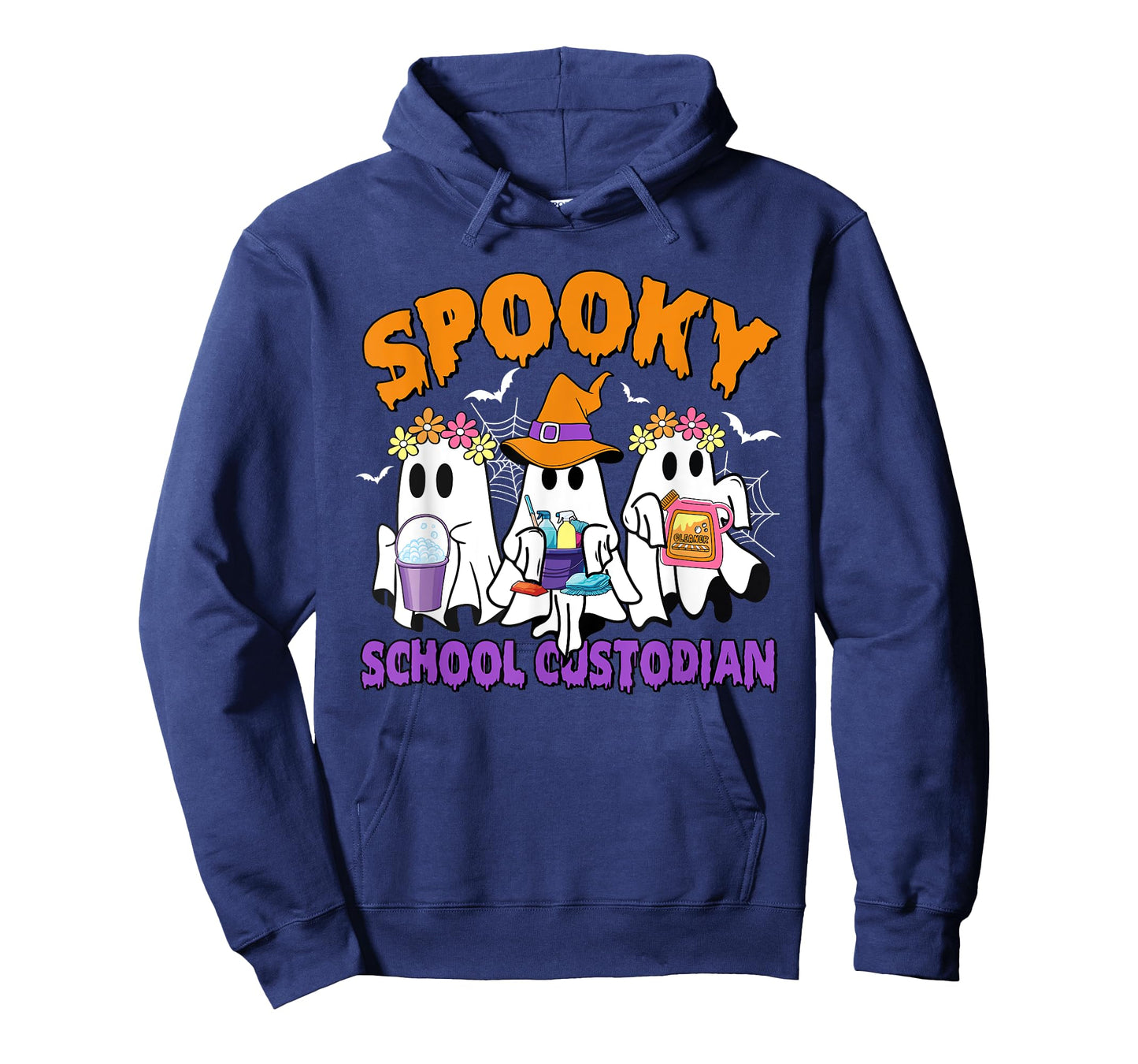Spooky School Custodian Funny Ghost Halloween T-Shirt