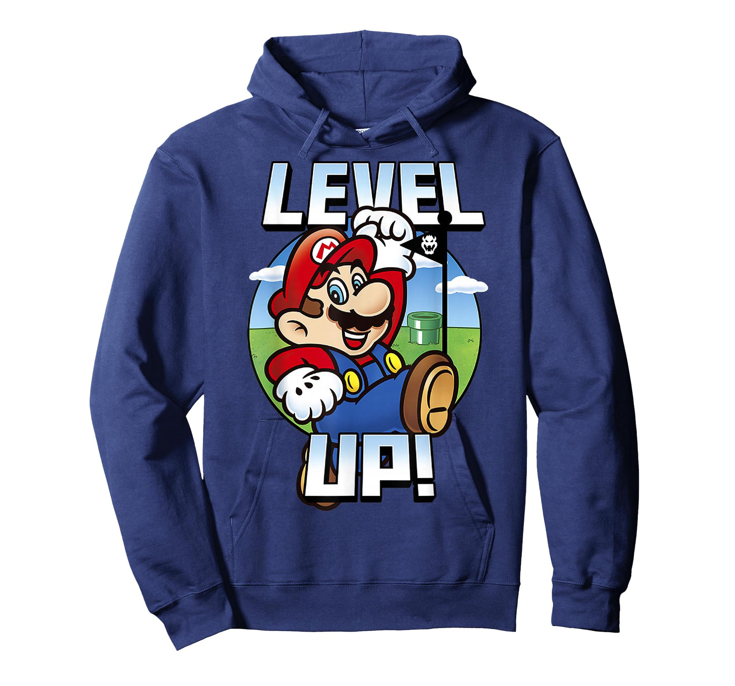 Super Mario Level Up Bowser Flag Portrait Graphic T-Shirt T-Shirt