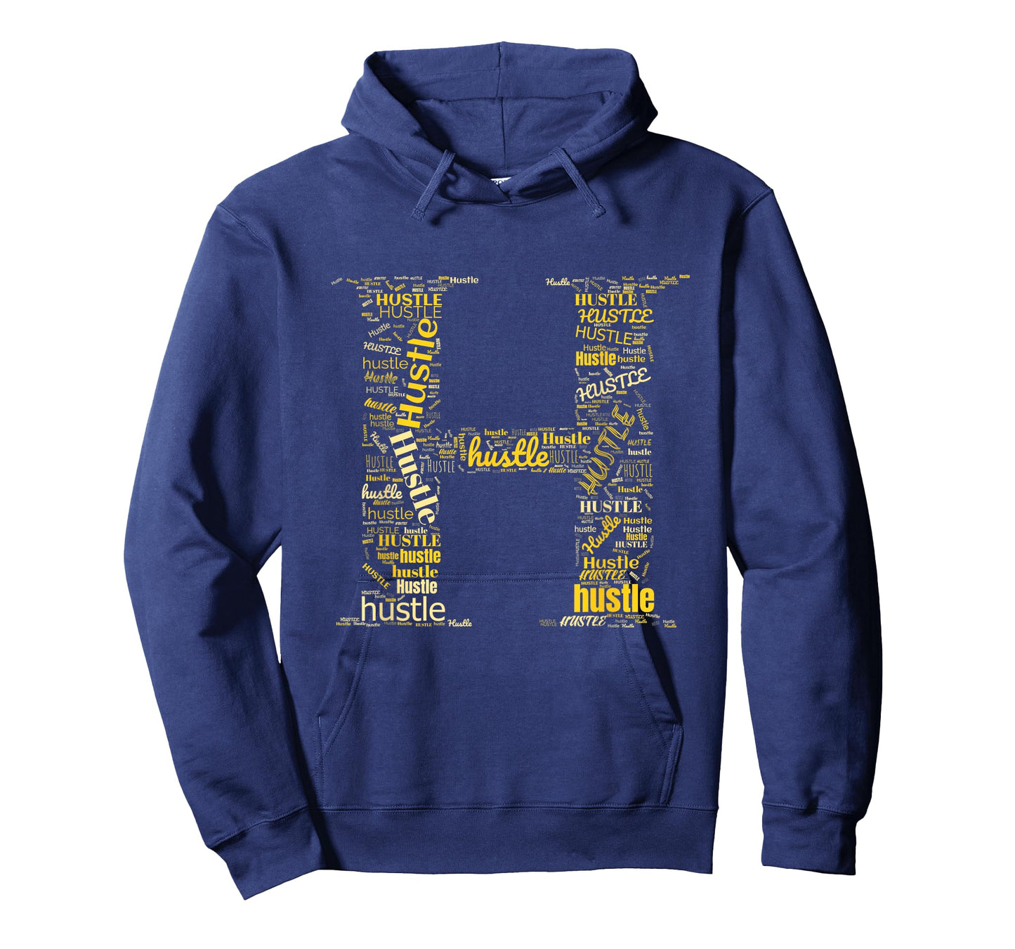 Varsity-Gold Yellow H is for Hustle Varsity-Gold Graphic T-Shirt