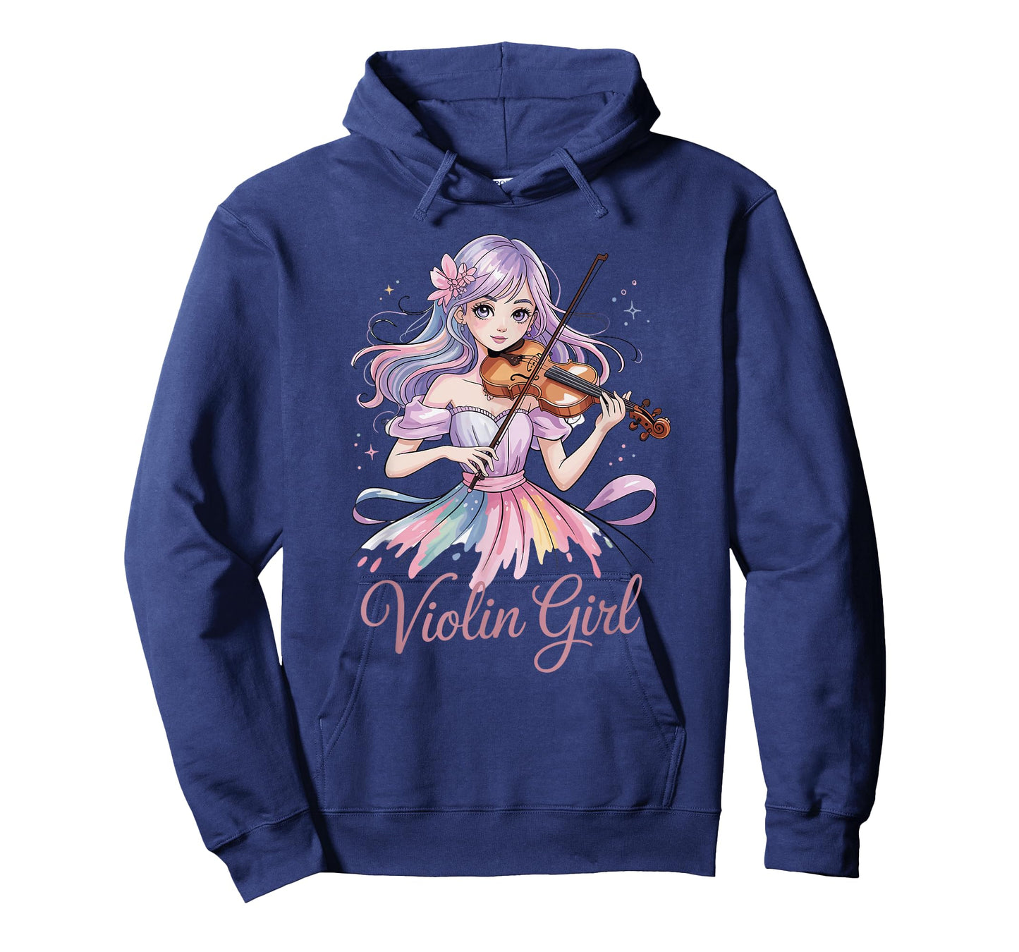 Violin Girl Magical Anime Watercolor Musical Instrument T-Shirt
