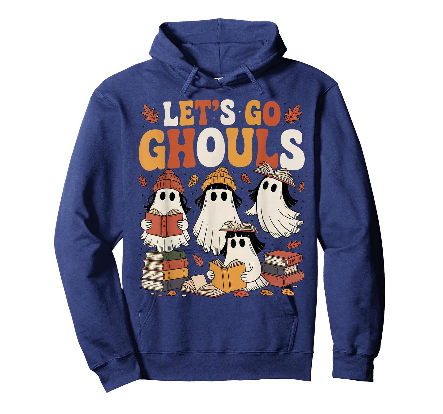 Let’s Go Ghouls Cozy Girly Ghosts Halloween Fall Book Lovers T-Shirt