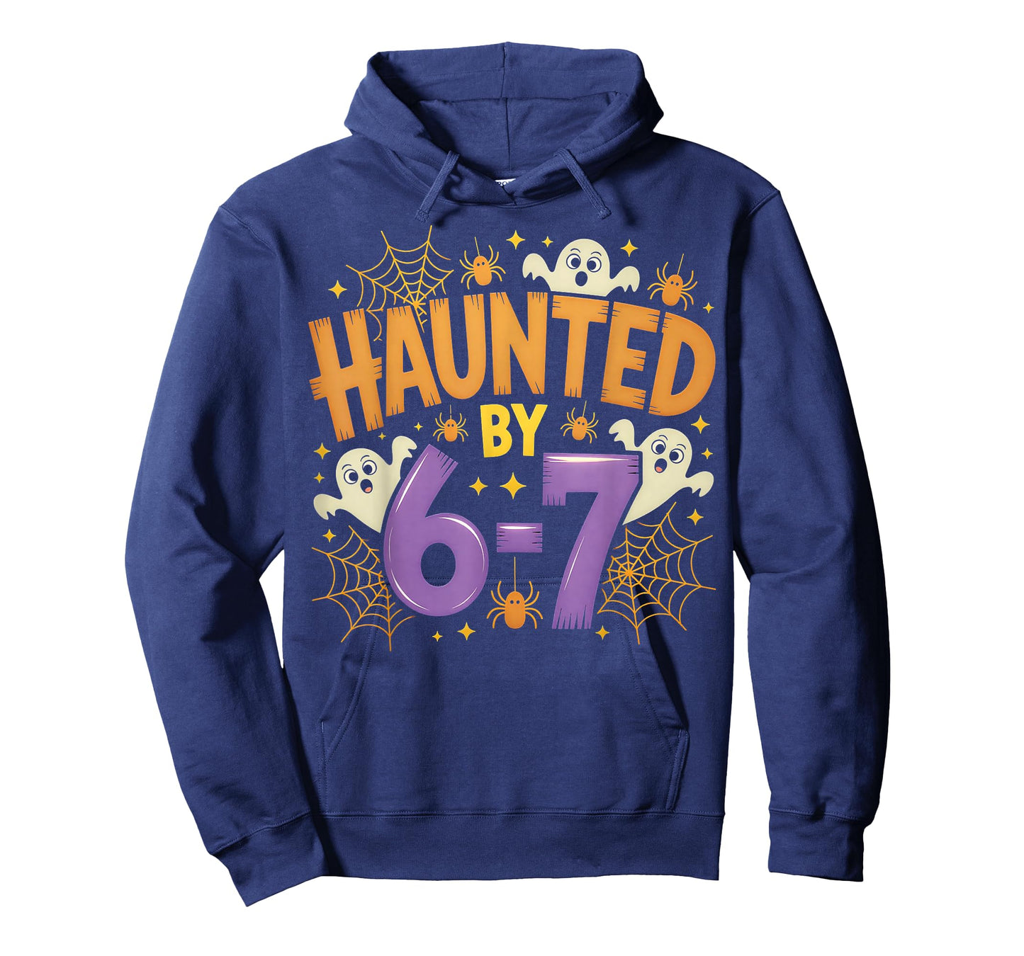 Haunted by 6-7 Halloween Ghosts and Spiders Design T-Shirt