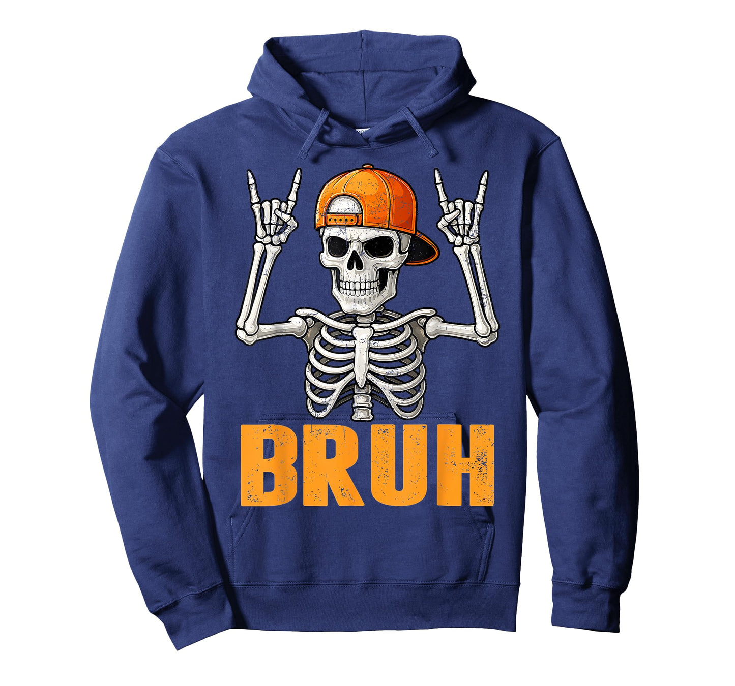 Bruh Punk Rock Skeleton Cool Rocker Halloween Men Boys Kids T-Shirt