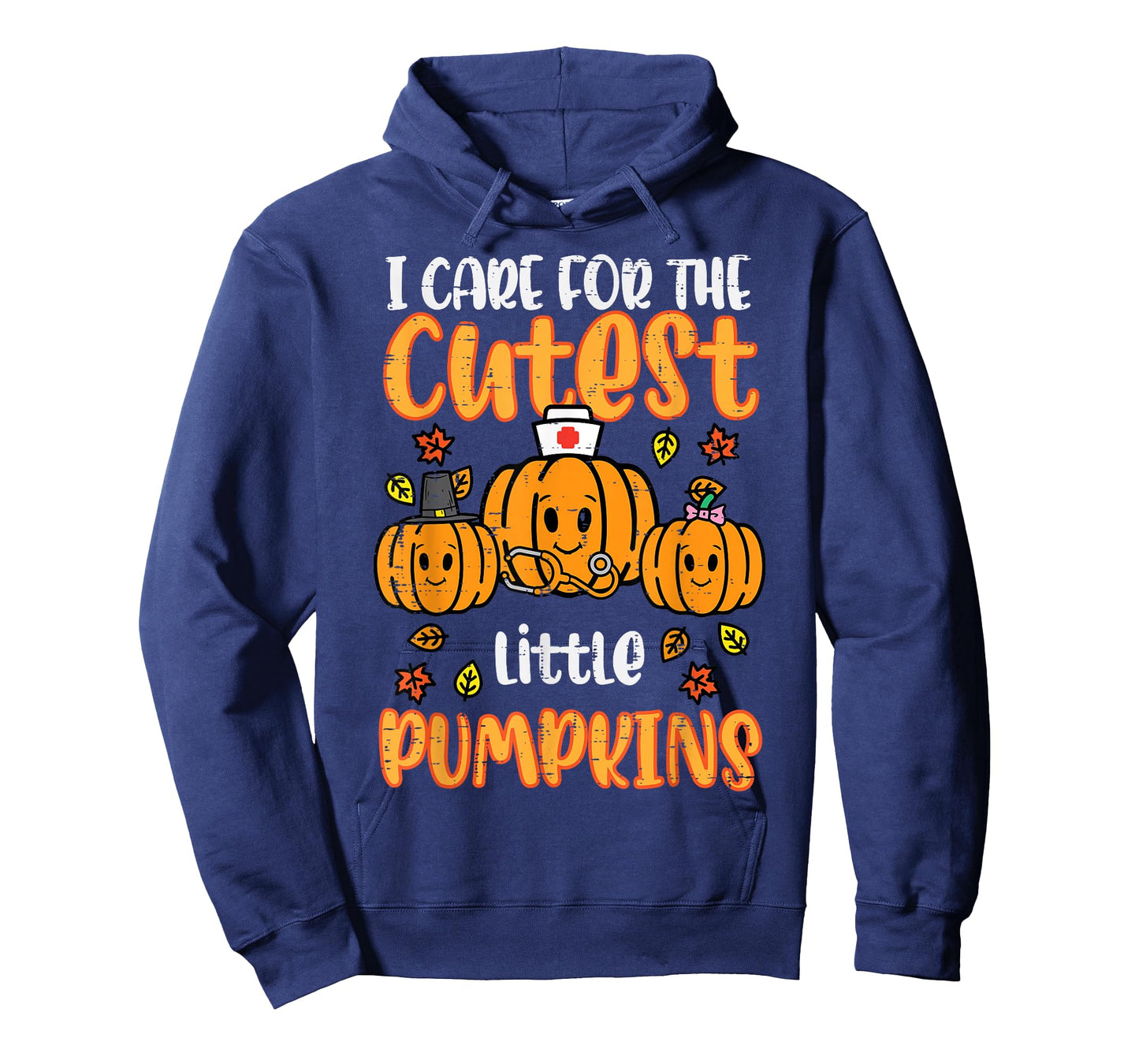 Pumpkins Nurse Halloween Scrub Top Fall Thanksgiving Women T-Shirt