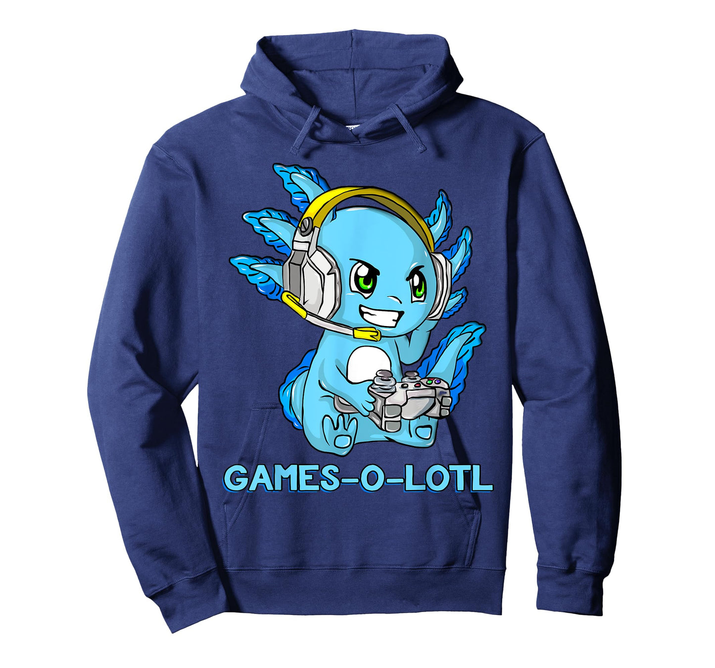 Gamesolotl Axolotl Gamer with Headset Cute Anime Kawaii T-Shirt