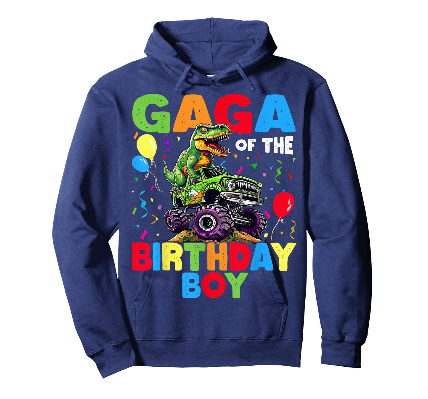 Gaga Of The Birthday Boy Dinosaur T-Rex Monster Truck T-Shirt