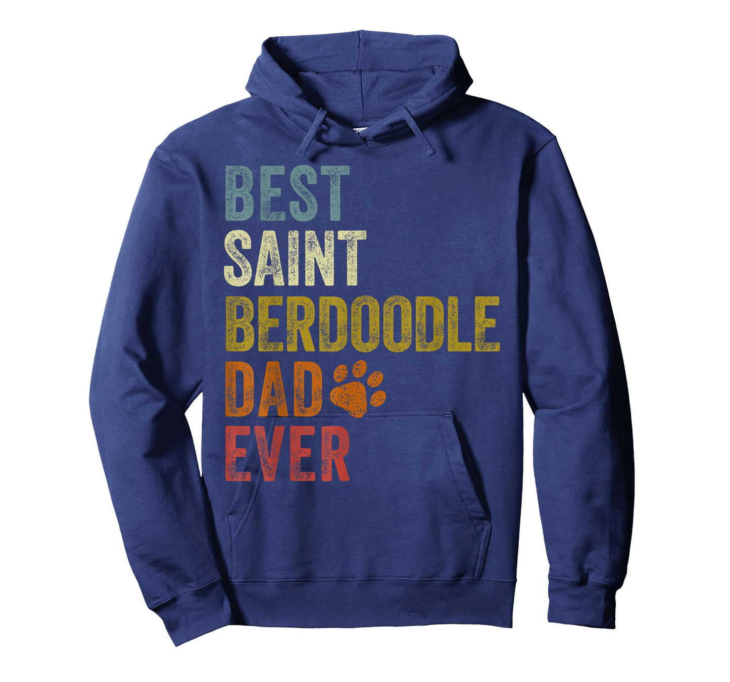 Retro Best Saint Berdoodle Dad Ever Dog Papa Father's Day T-Shirt for Men Women Girls Kids