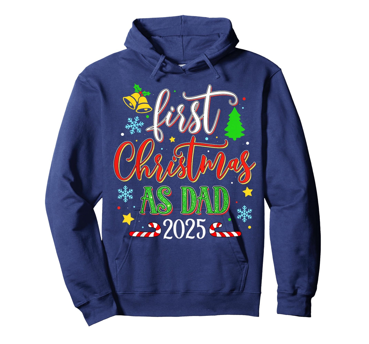 First Christmas As Dad 2025 Festive Holiday Celebration T-Shirt