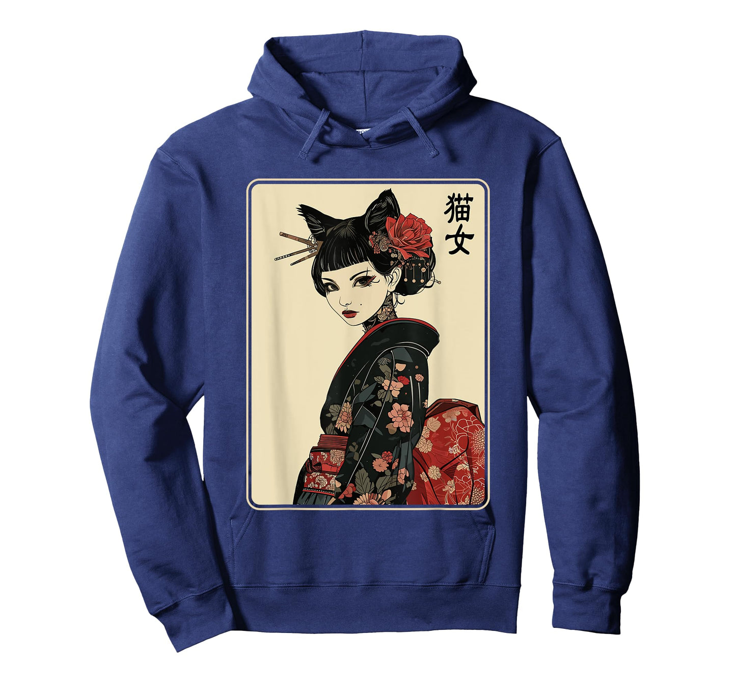Japanese Gothic Samurai Cat Art for Women, Girls T-Shirt