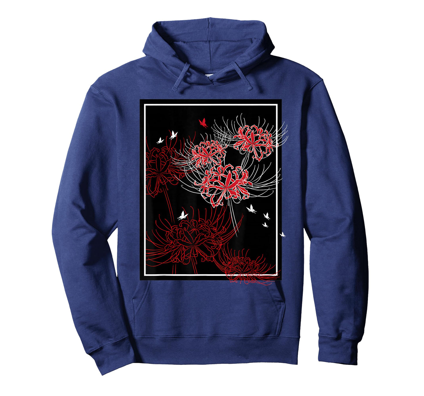 Red Spider Lily with Butterfly Japanese Anime Aesthetic T-Shirt