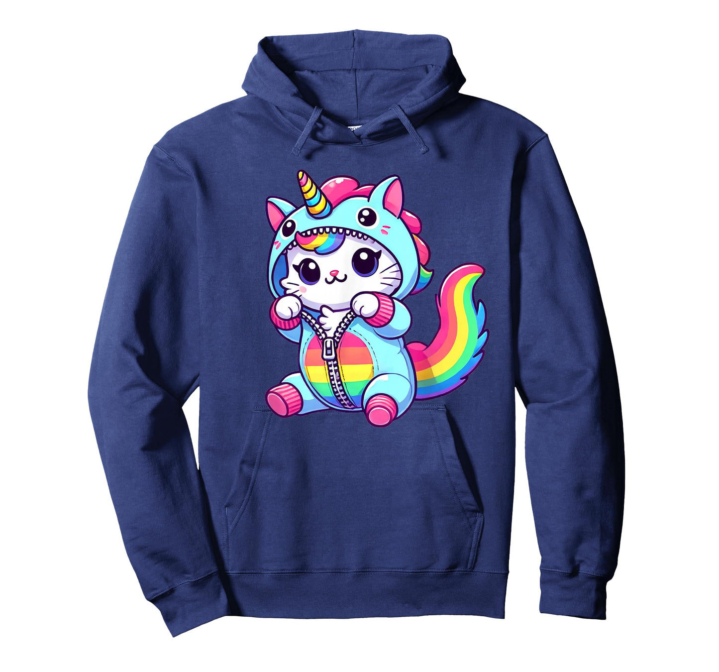Cat Dressed as Unicorn Funny Cat Lover Women Girls T-Shirt