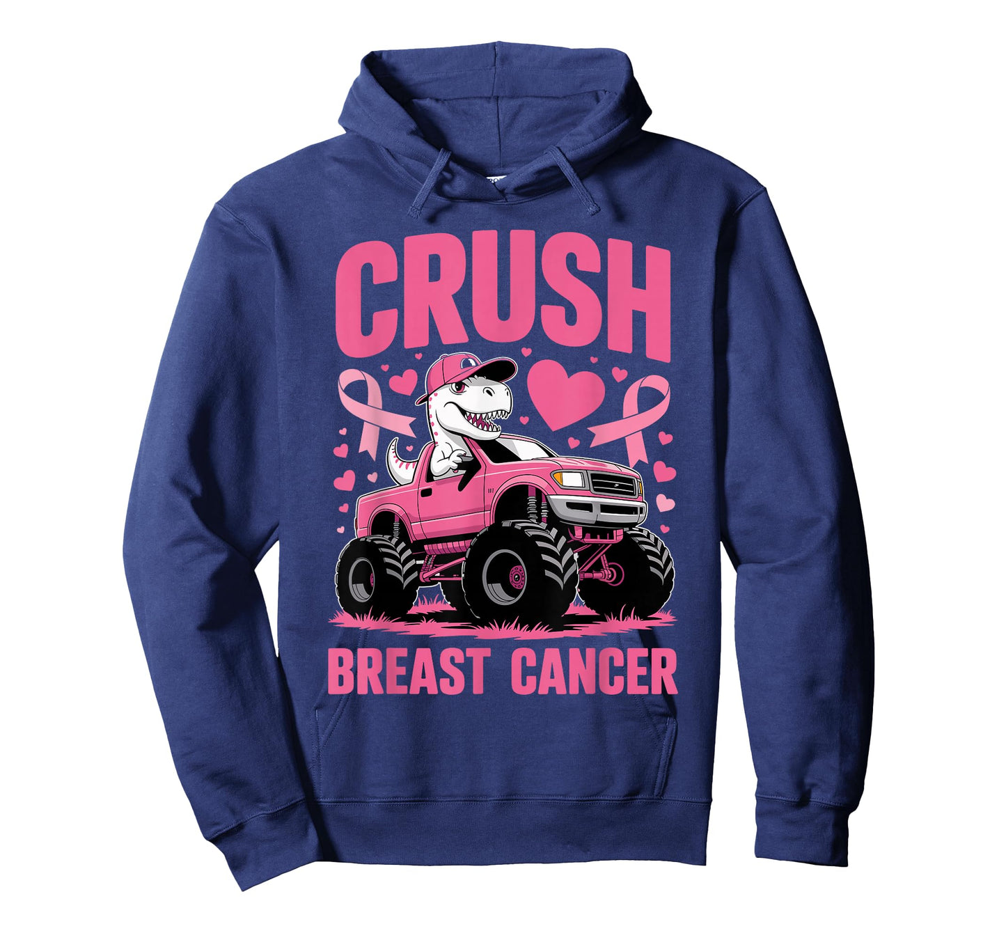 Crush Breast Cancer Awareness Monster Truck Toddler Boy Kids T-Shirt
