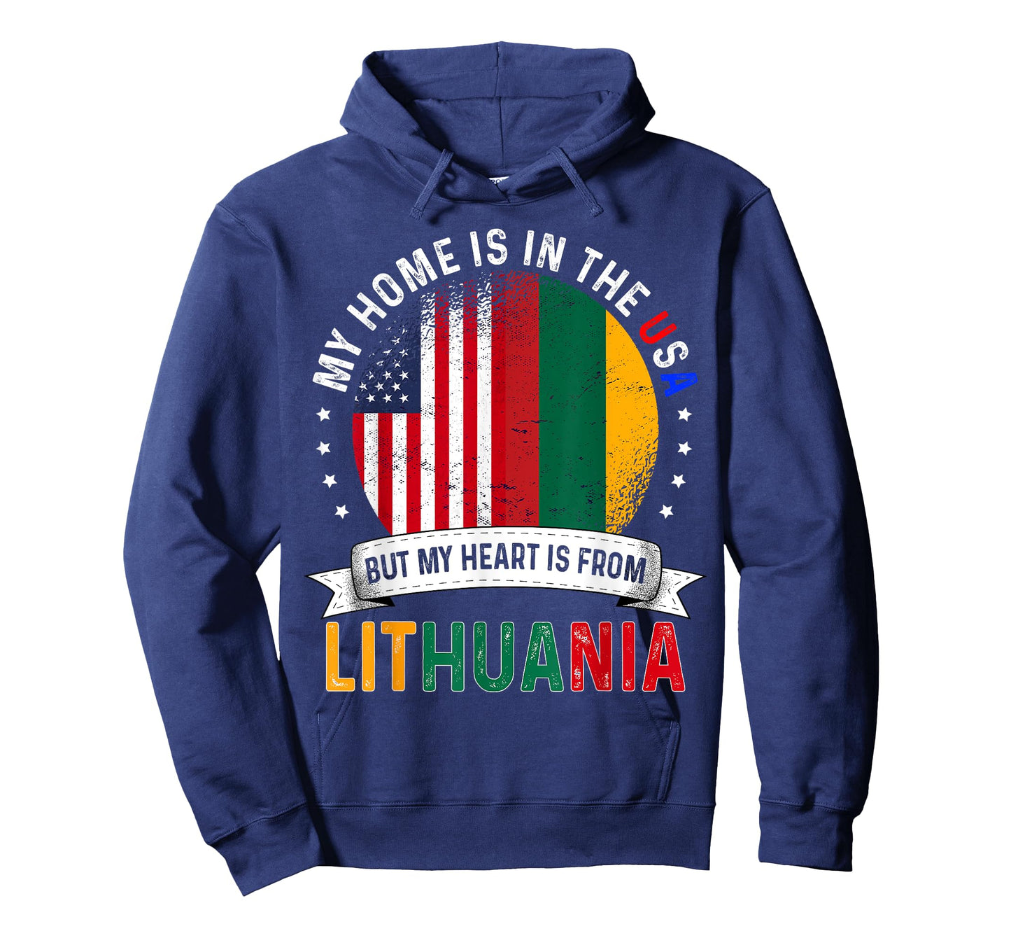 Lithuanian American Patriot Heart is from Lithuania Flag T-Shirt