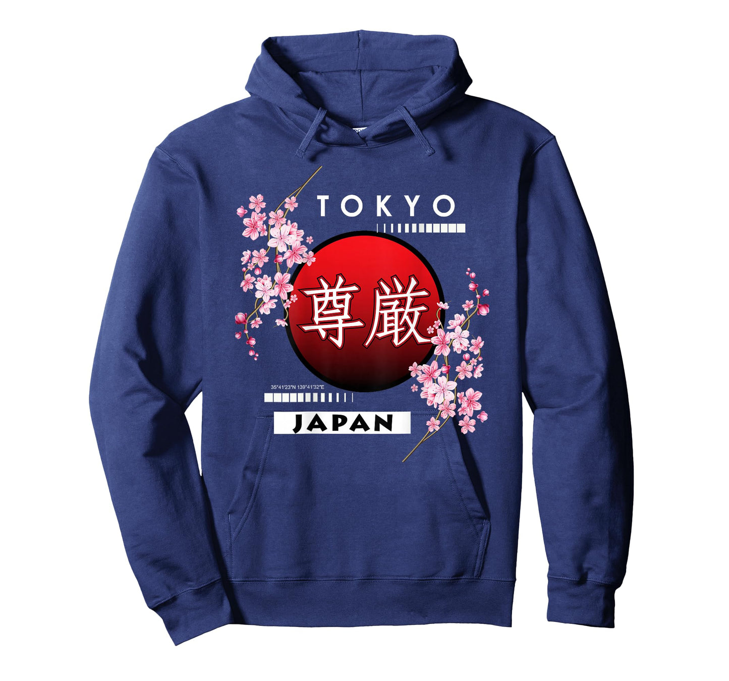 Sakura Cherry Blossom of Big City in Japan, Tokyo Back Print T-Shirt