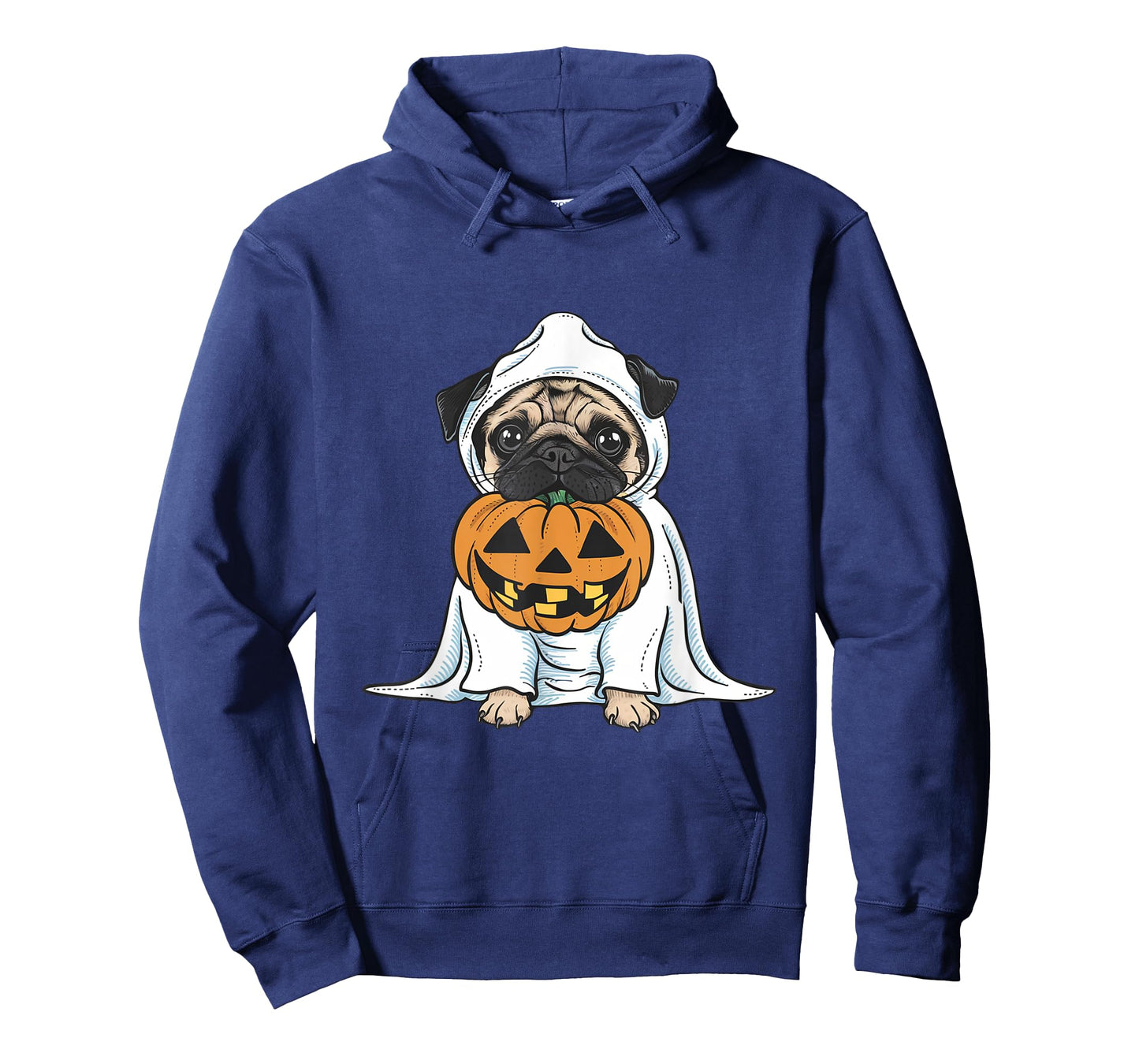 Pug Ghost Dog Halloween T-Shirt for Men Women Kids
