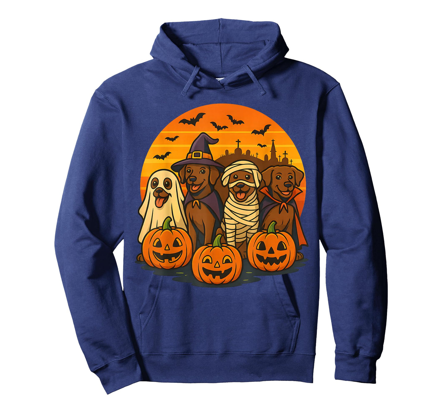 Halloween Brown Labrador Ghost Spooky Chocolate Lab Dog Mama T-Shirt