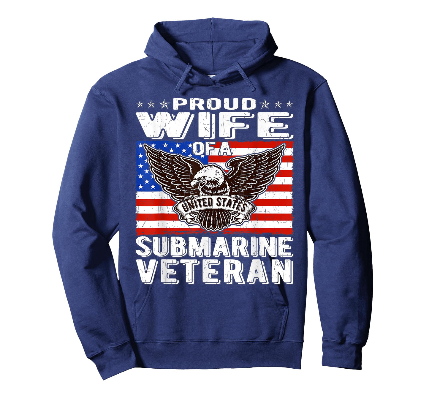 Proud Wife Of US Submarine Veteran Patriotic Military Spouse T-Shirt for Women Men