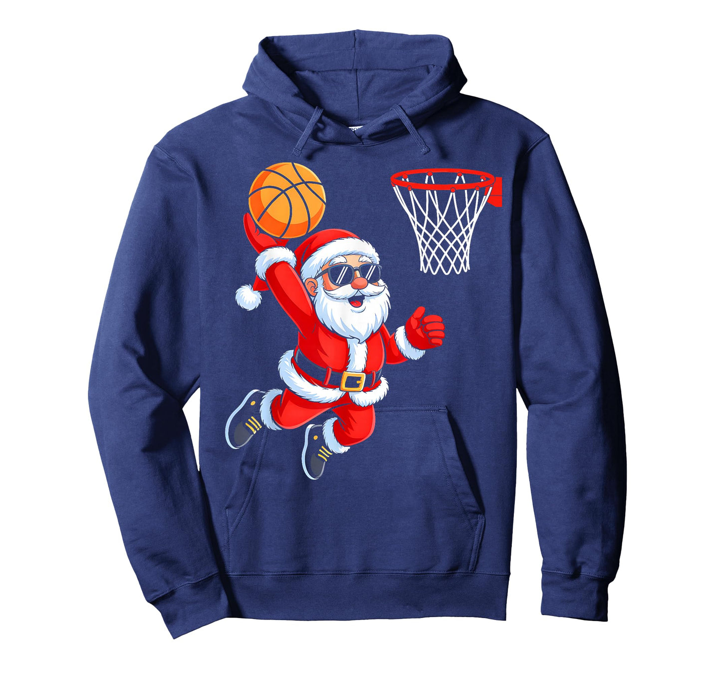 Basketball Santa Christmas Sports Men Boys Kids Xmas Pajamas T-Shirt