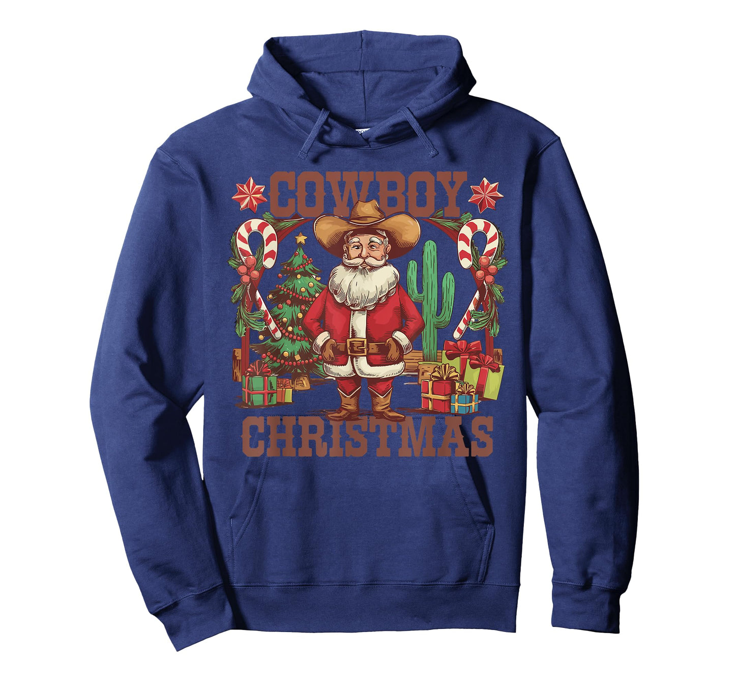 Retro Santa Claus Cowboy Christmas Howdy Rodeo Western T-Shirt