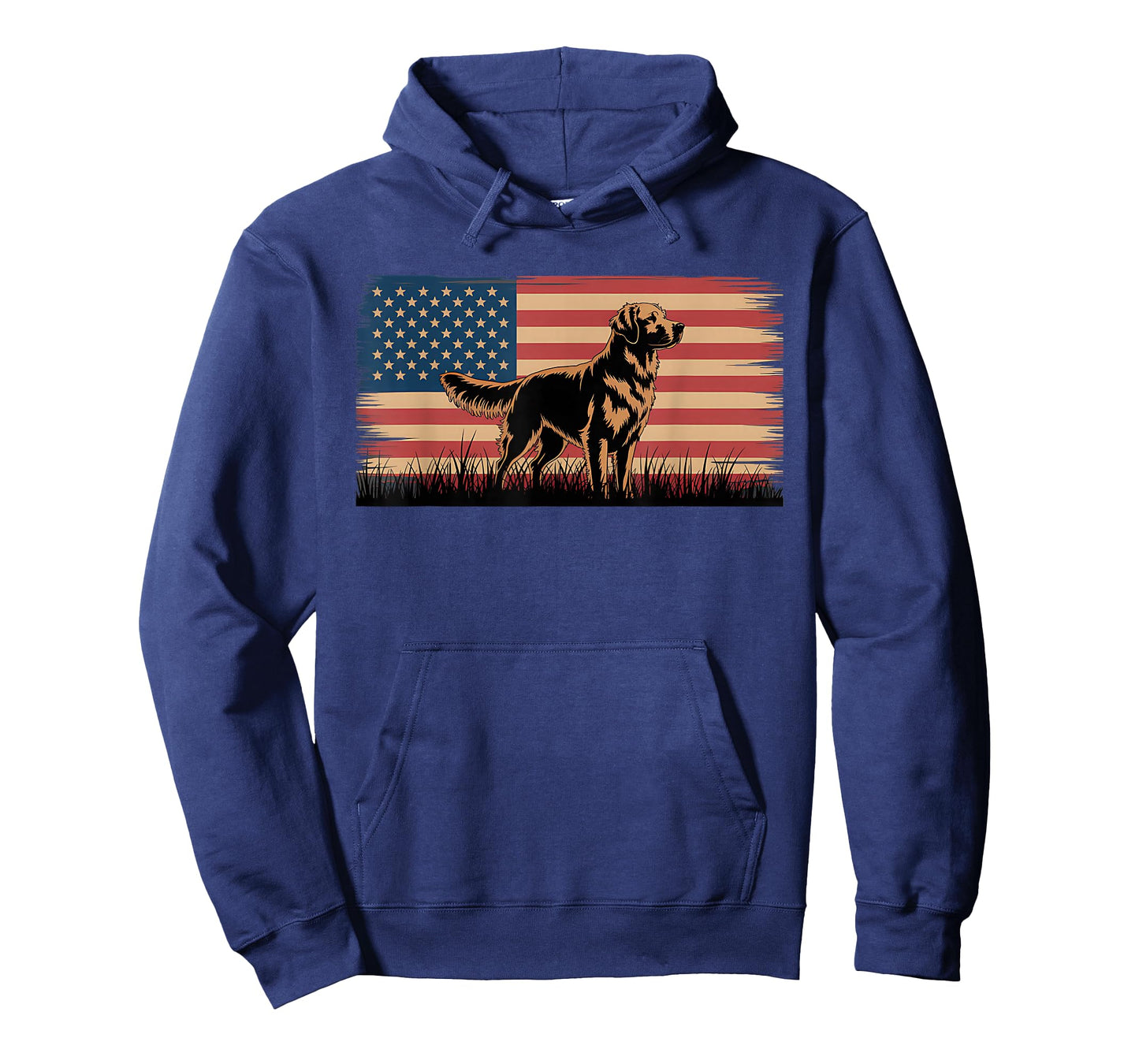 Patriotic Golden Retriever Tee | American Flag Dog Gifts T-Shirt