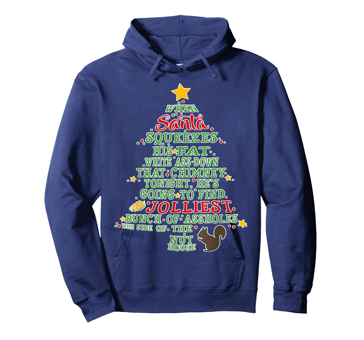 Christmas Funny When Santa Squeezes His Fat Down Chimney T-Shirt