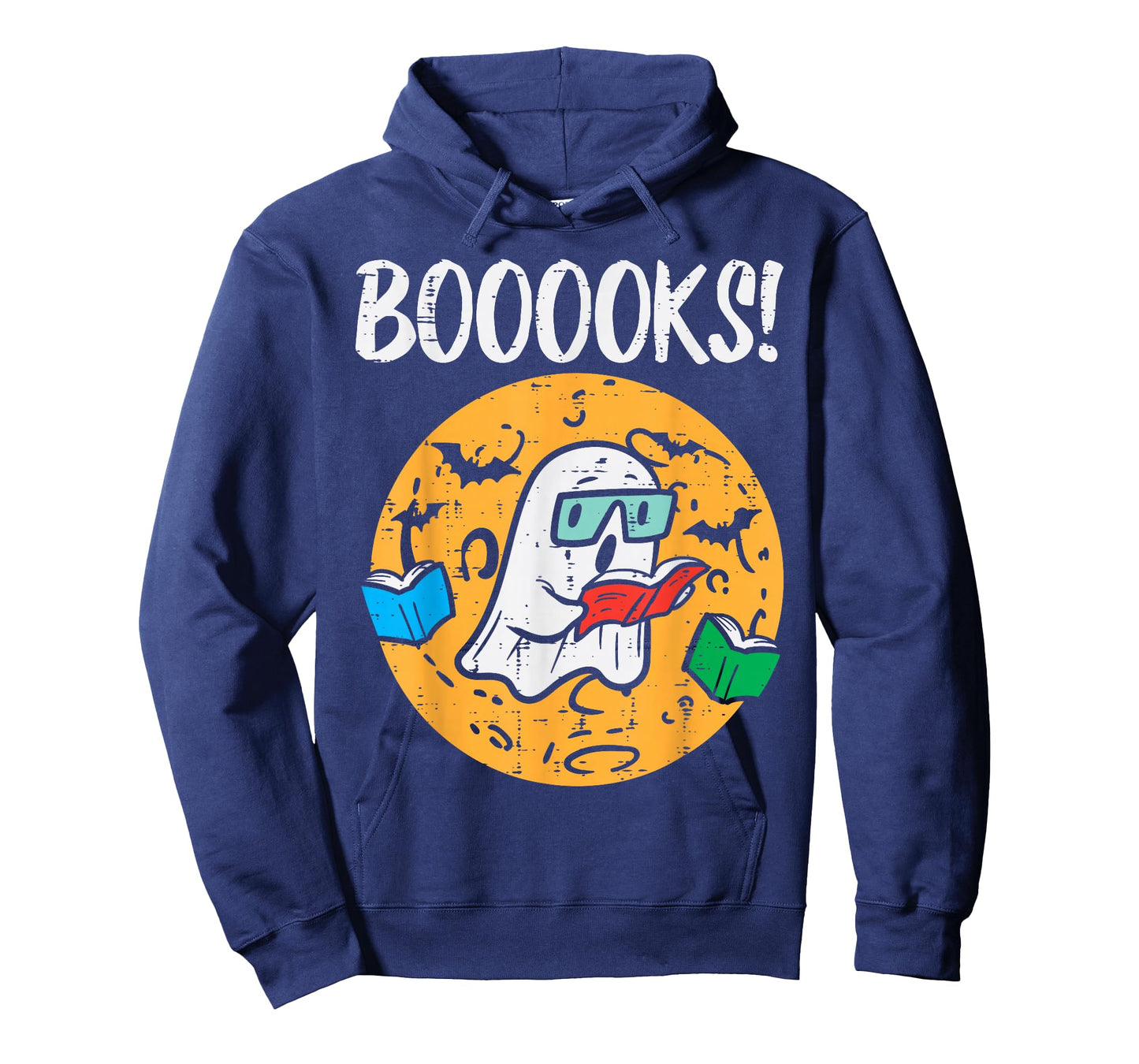 Boooks Ghost Read Book Halloween Teacher Librarian Men Women T-Shirt