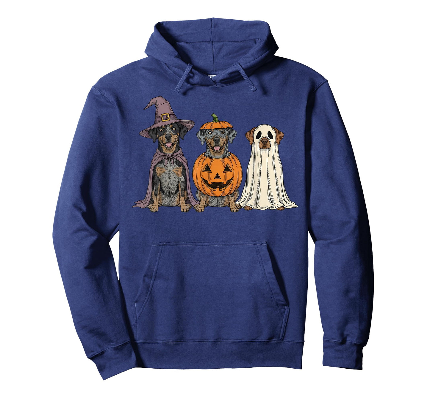 Spooky Ghost Catahoula Leopard Dog Pumpkin Halloween T-Shirt