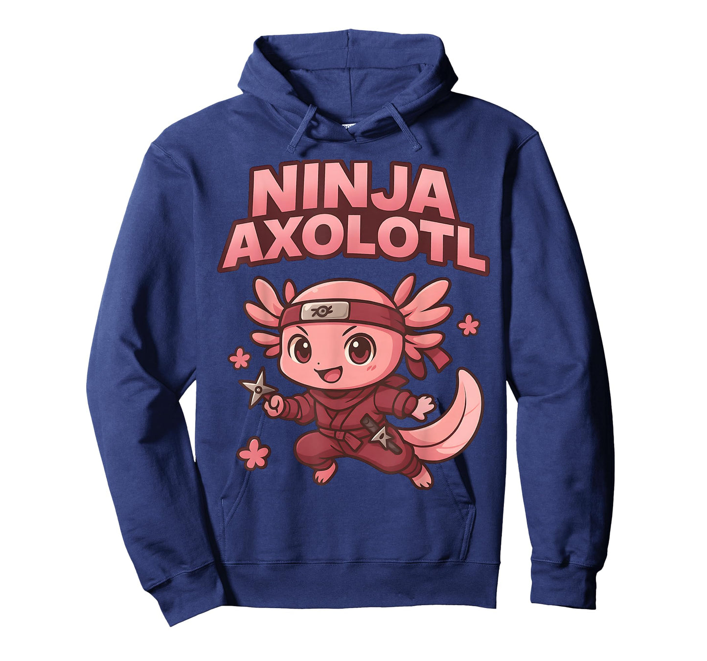 Cute Ninja Axolotl Pink Kawaii Anime Fun Cartoon for Girls T-Shirt
