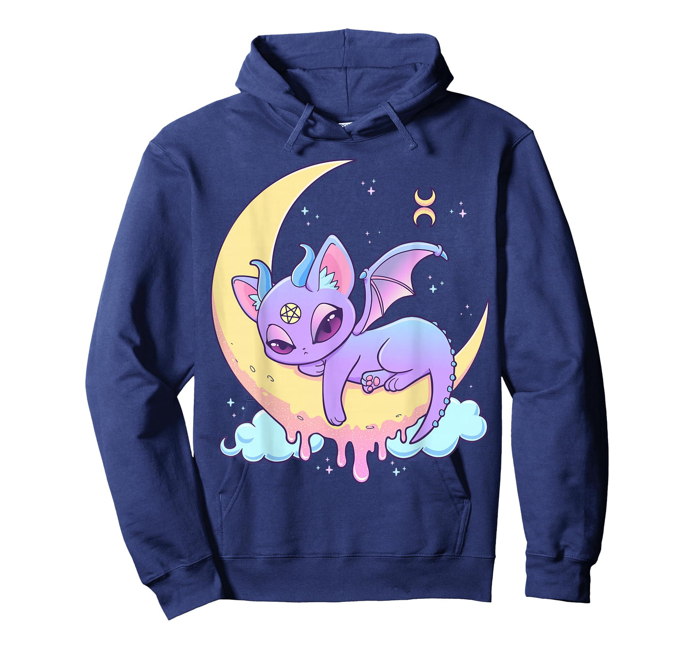 Pastel Goth Witchy Cat Cute Creepy Wiccan Cat Demon Menhera T-Shirt