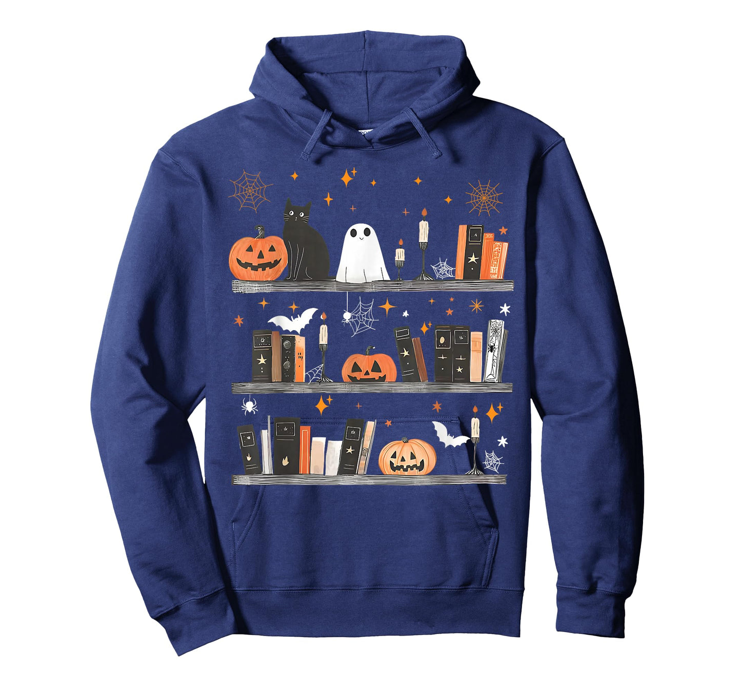 Halloween Library Ghost Books Teacher Spooky Trick Or Teach T-Shirt