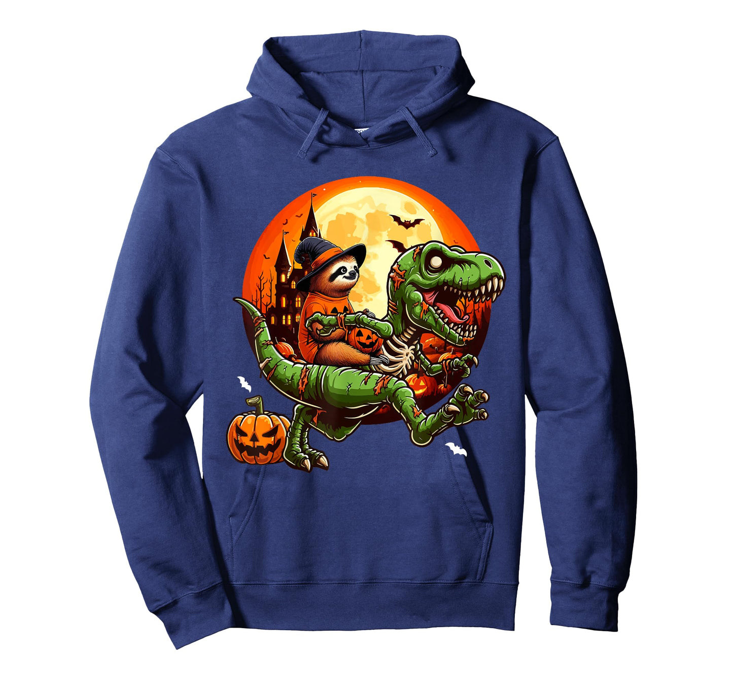 Sloth Riding Horror T-rex As Zombie Halloween Kids Toddler T-Shirt