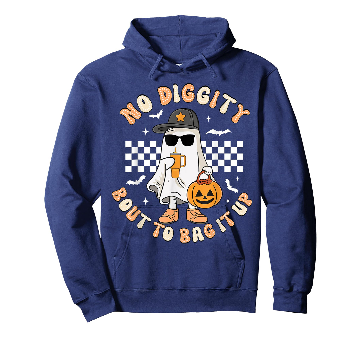 No Diggity Bout To Bag It Up Retro Halloween Ghost Toddler T-Shirt