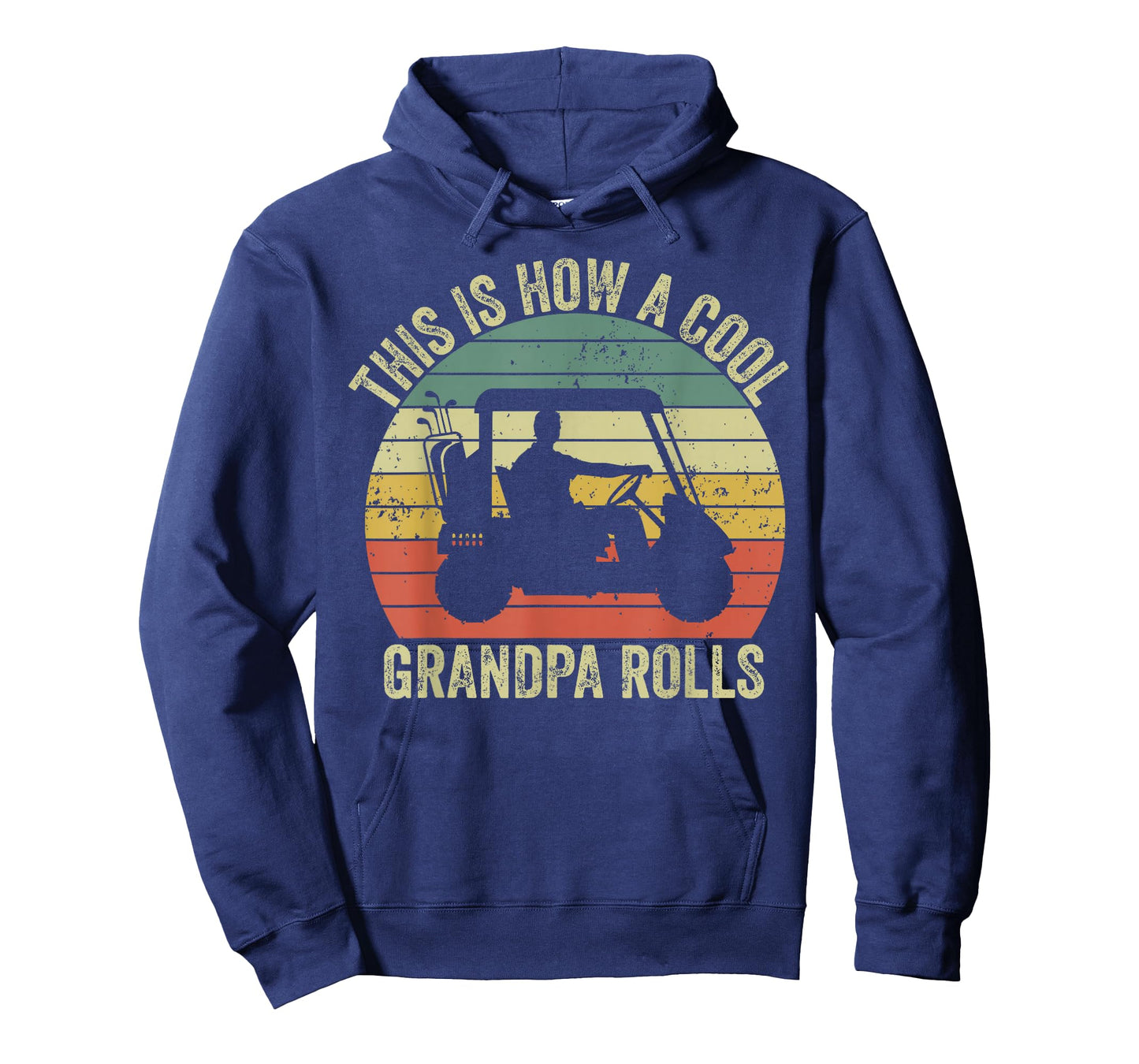 This Is How A Cool Grandpa Rolls Vintage Golf Dad Grandpa T-Shirt