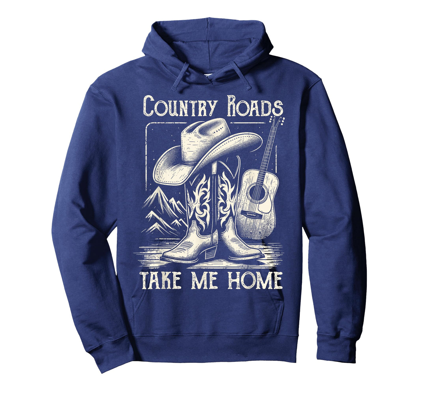 Country Roads Take Me Home Cowboy Western Virginia Retro T-Shirt