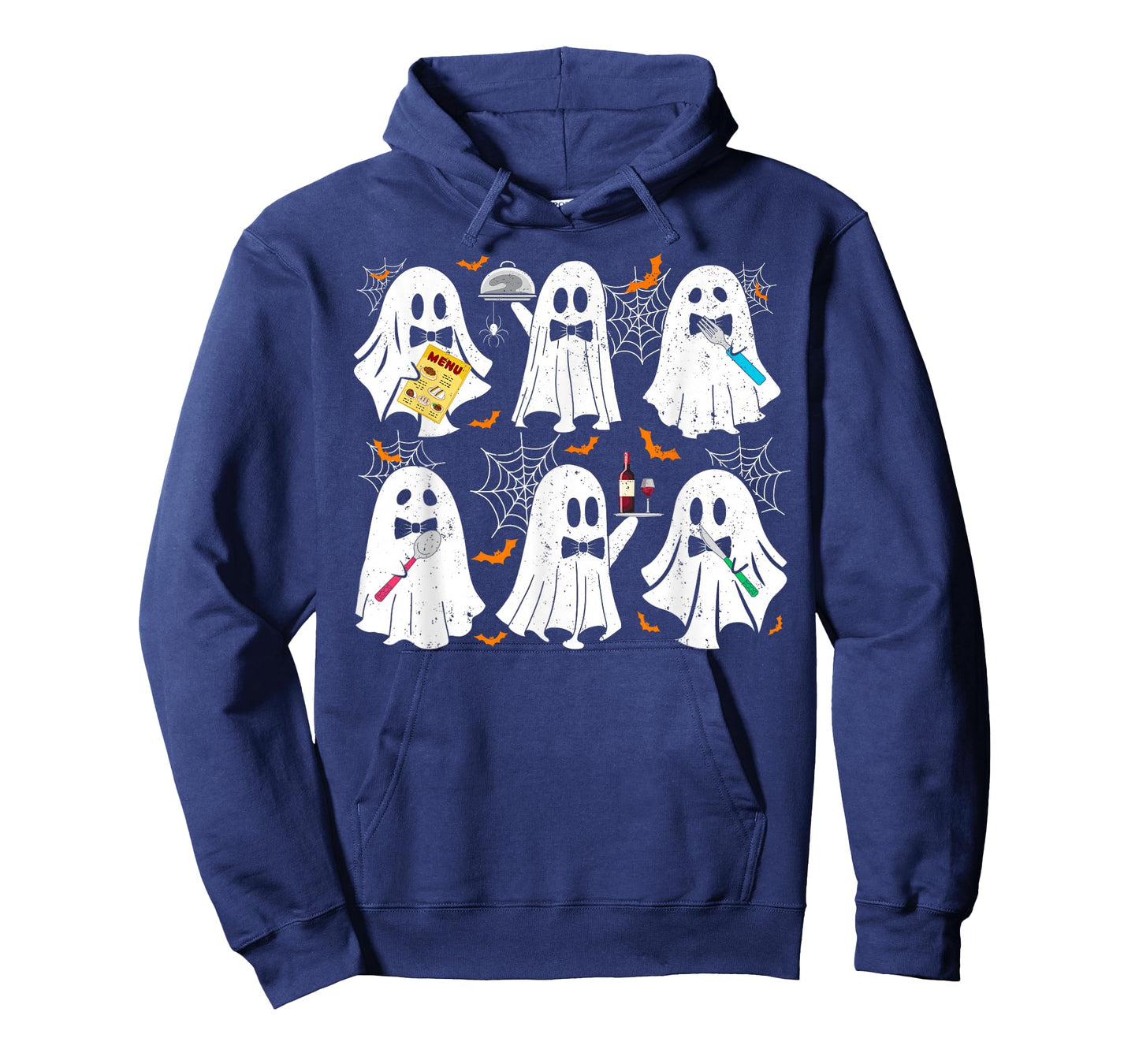 Ghost Waiter Waitress Funny Costume For Halloween Men Women T-Shirt