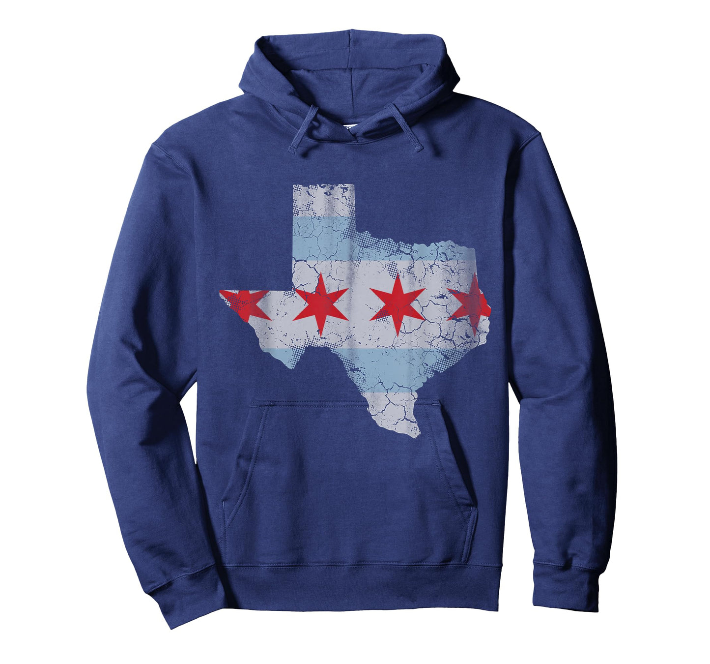 Texas Chicago Flag Vintage Distressed T-Shirt