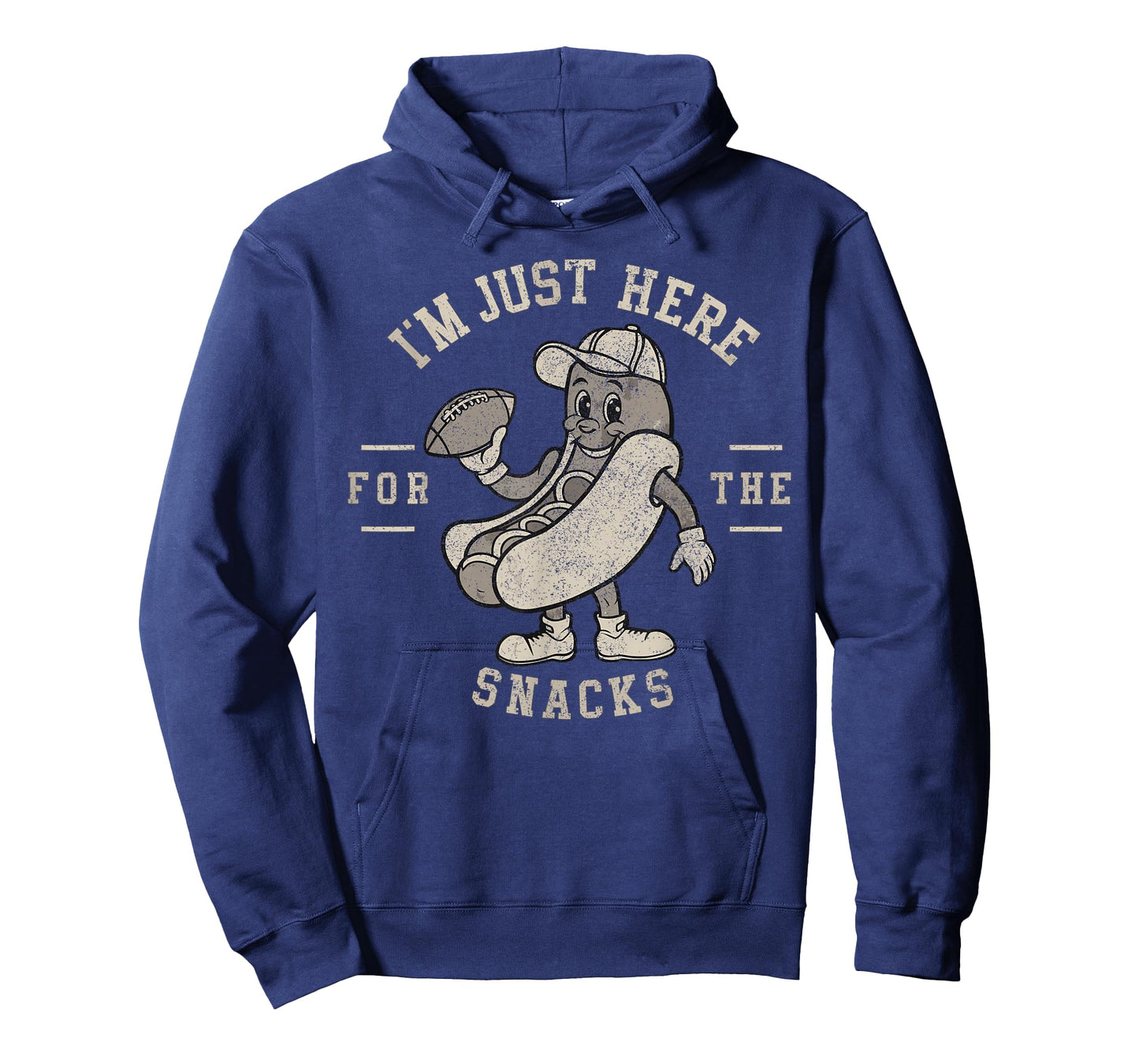 Funny I'm Just Here For The Snacks HotDog Football T-Shirt
