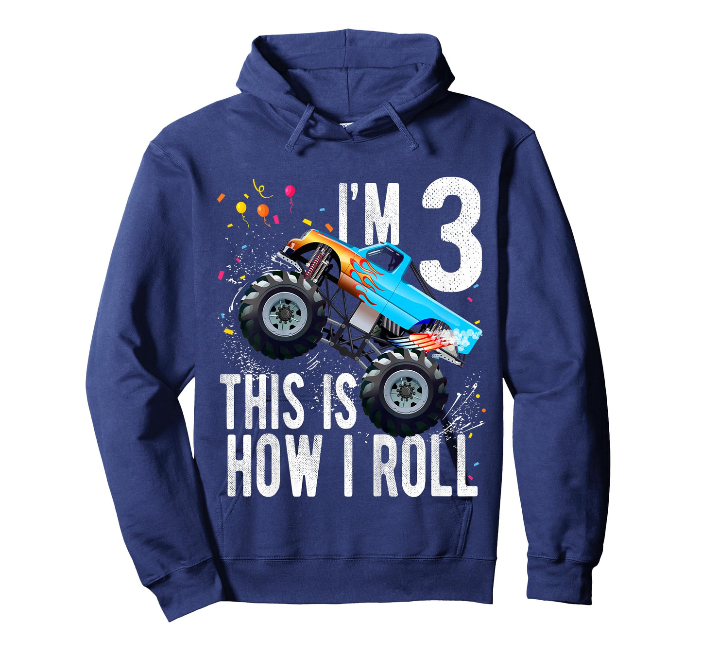 Kids 3 Year Old Shirt 3rd Birthday Boy Monster Truck Car T-Shirt