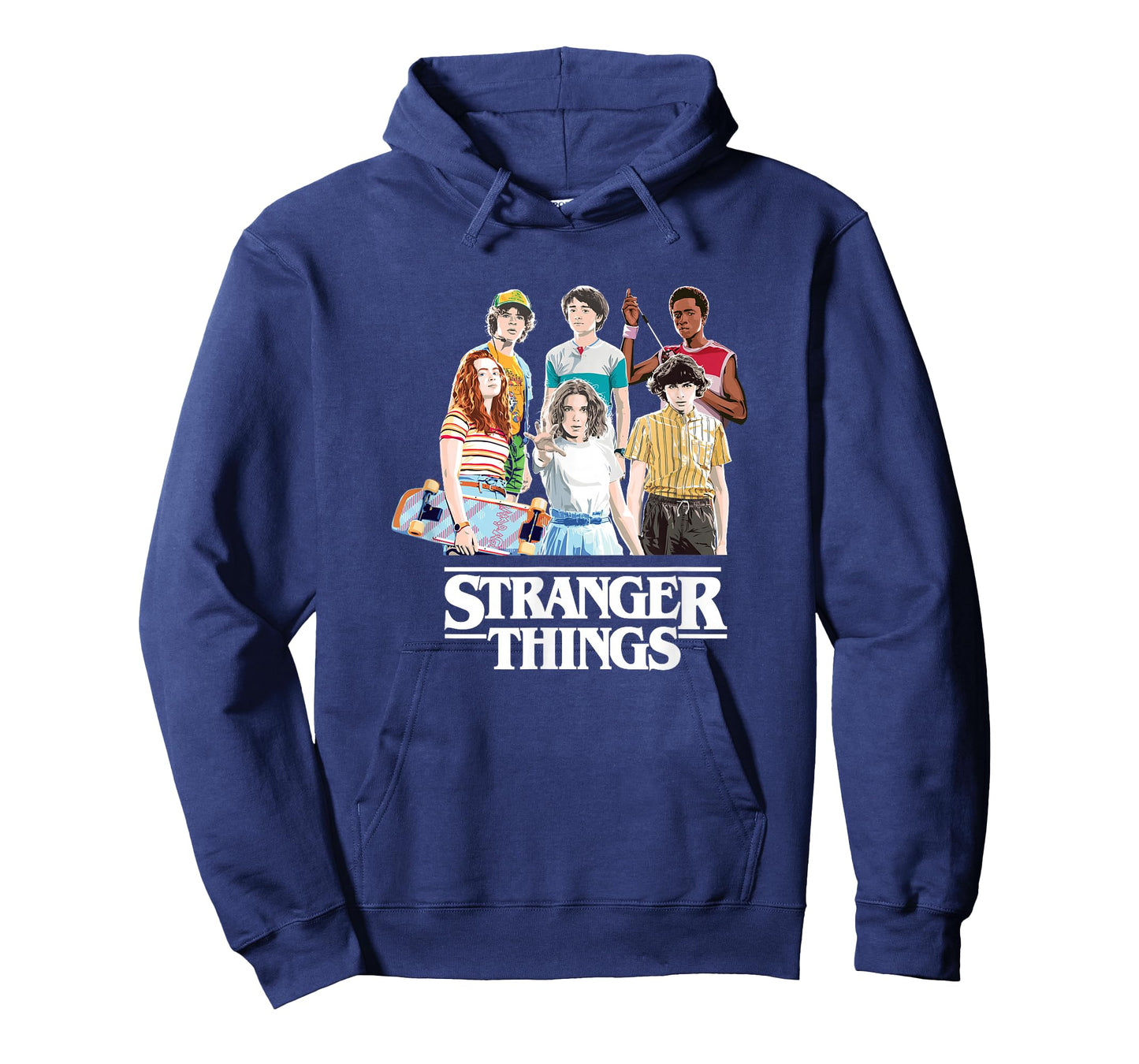 Stranger Things Retro Vintage Bleach Gradient Group Shot T-Shirt