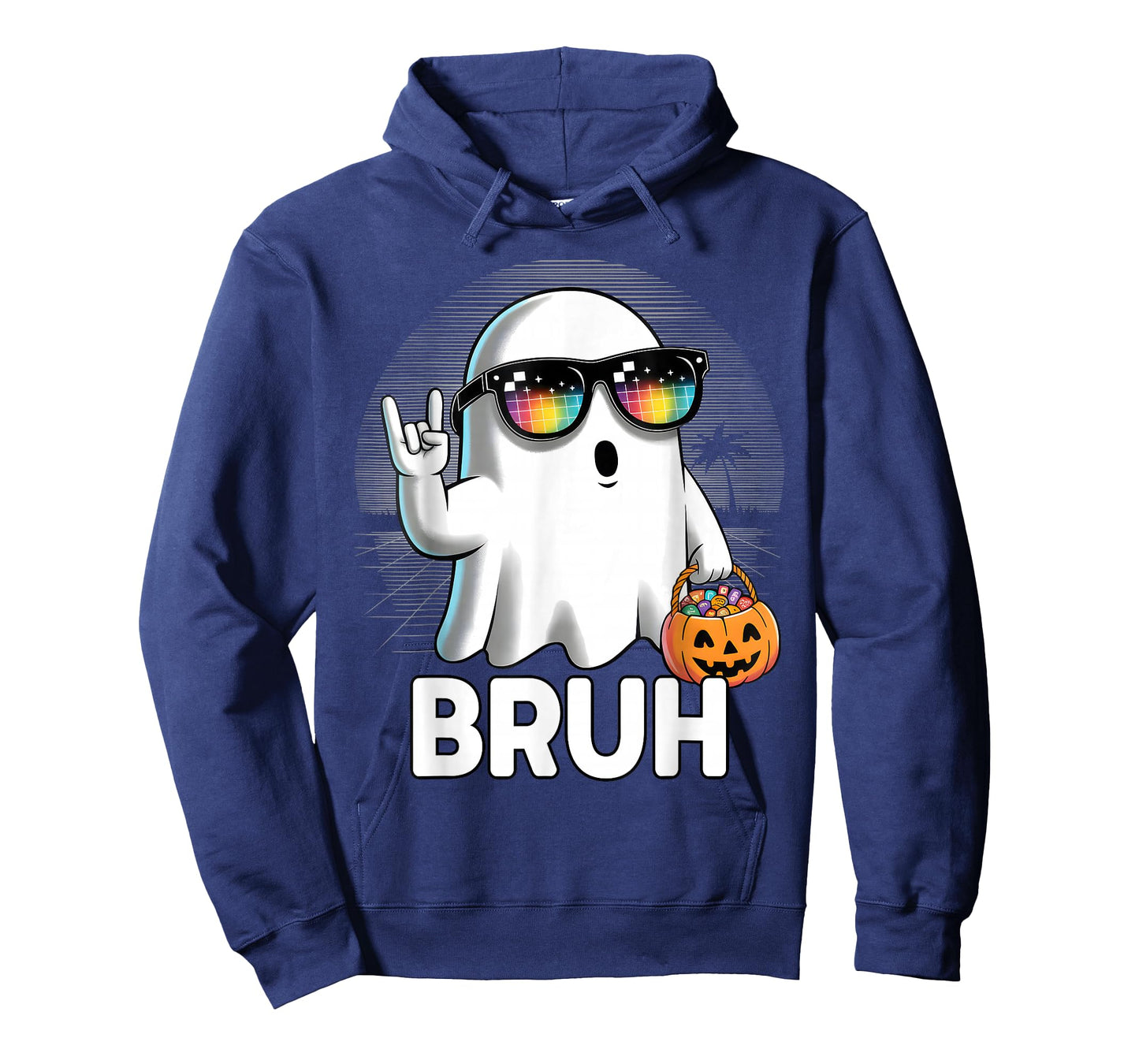 Bruh Funny Ghost Halloween Costume Boys Teens Kids T-Shirt