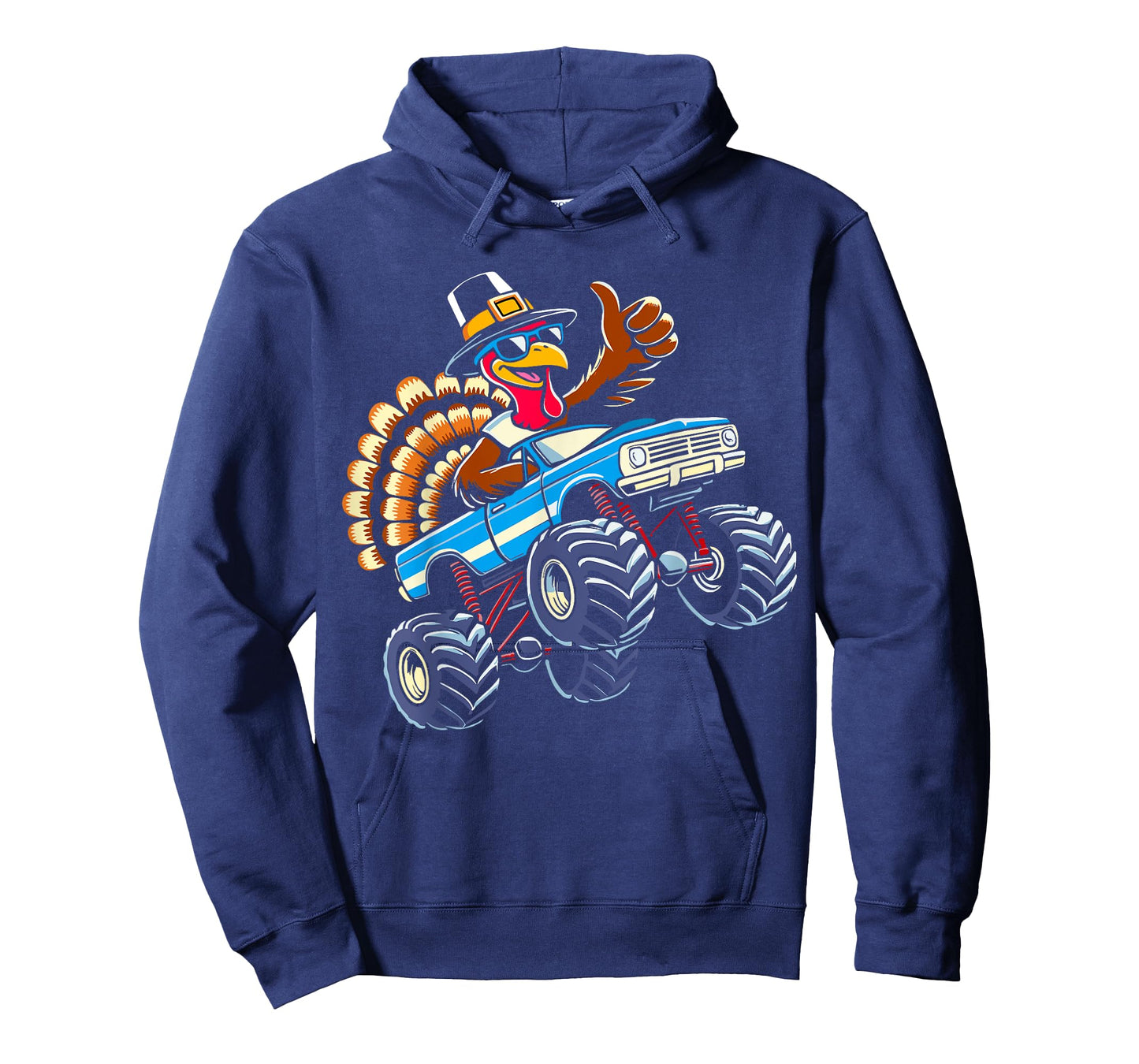Turkey riding monster truck for boys kids thanksgiving T-Shirt